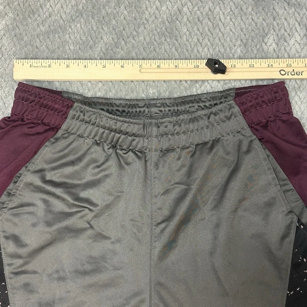 Jordan Shorts Son of Mars‎ Mens Small Jumpman Gray Maroon Silky Shiny Basketball